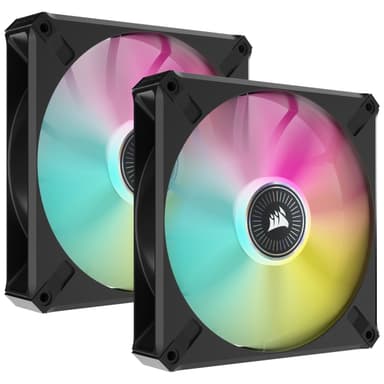 Corsair iCUE ML140 RGB ELITE Tietokonekotelo Tuuletin 14 cm Musta 2 kpl
