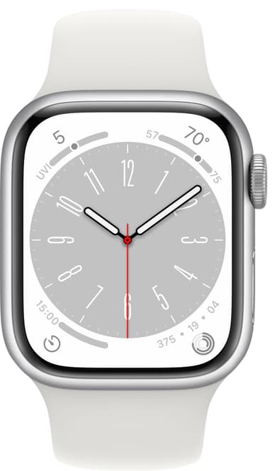 Apple Watch Series 8 41mm Cellular (hopea alu. / valk. Sport-ranneke)