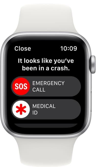 Apple Watch SE 2nd Gen 44 mm GPS (hopea alu./valk. Sport-ranneke)