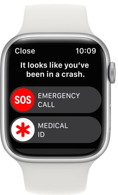 Apple Watch Series 8 45mm GPS (hopea alu. / valk. Sport-ranneke)