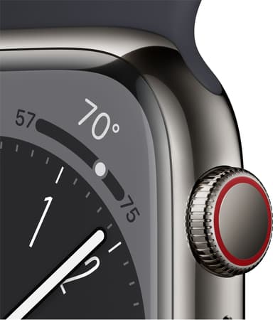 Apple Watch Series 8 45mm Cellular (graf. ruo. ter. / kesk. Sport)