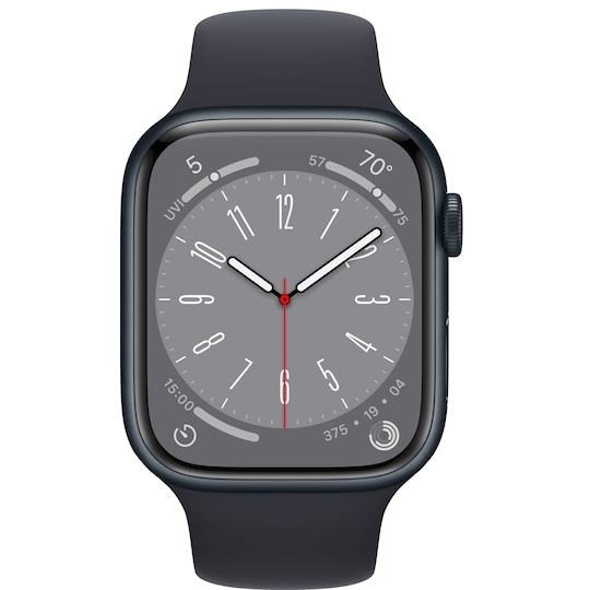 Apple Watch Series 8 45mm GPS (kesk. alu. / kesk. Sport-ranneke)
