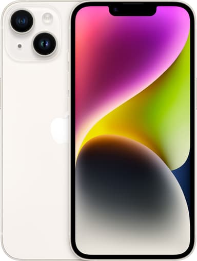 iPhone 14 – 5G älypuhelin 128 GB (tähtivalkea)