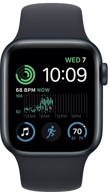 Apple Watch SE 2nd Gen 40 mm LTE (keskiyöns. alu./kesk. Sport-ranneke)