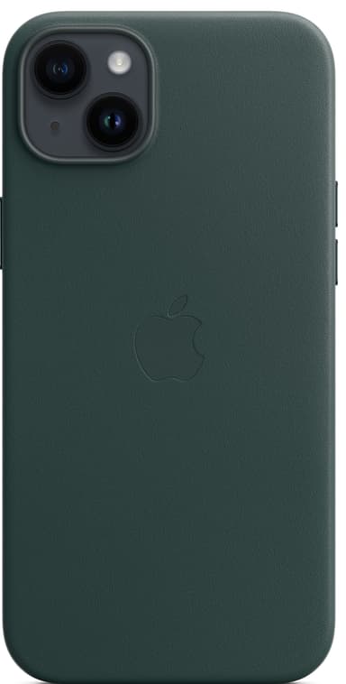 iPhone 14 Plus nahkainen suojakuori (metsänvihreä)