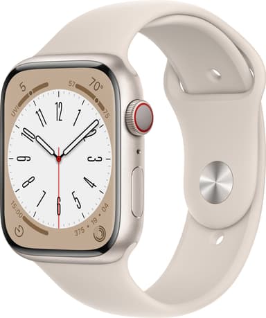 Apple Watch Series 8 45mm Cellular (tähtiv. alu. / tähtiv. Sport)