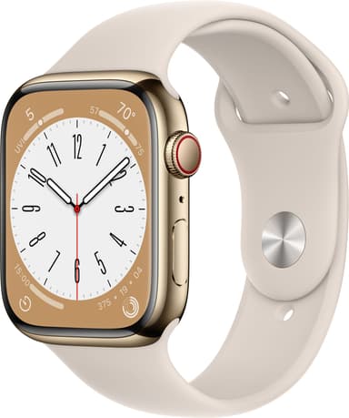 Apple Watch Series 8 45mm Cellular (kul. ru. ter.  / tähtiv. Sport)
