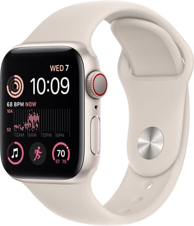 Apple Watch SE 2nd Gen 40 mm LTE (tähtiv. alu./tähtiv. Sport-ranneke)