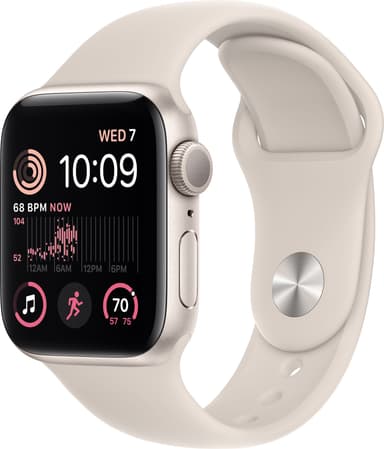 Apple Watch SE 2nd Gen 40 mm GPS (tähtiv. alu./tähtiv. Sport-ranneke)