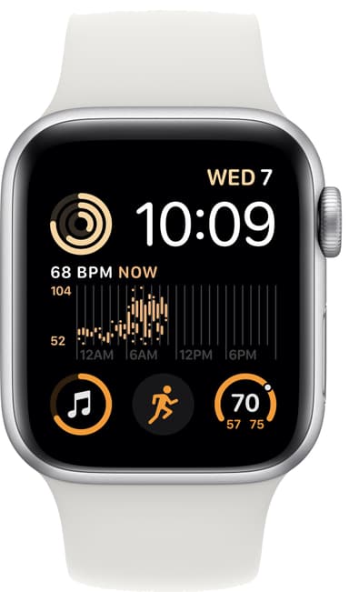 Apple Watch SE 2nd Gen 40 mm LTE (hopea alu./valk. Sport-ranneke)