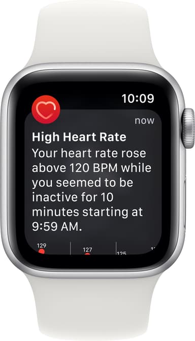 Apple Watch SE 2nd Gen 40 mm GPS (hopea alu./valk. Sport-ranneke)