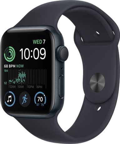 Apple Watch SE 2nd Gen 44 mm GPS (keskiyöns. alu./keskiyöns. Sport)
