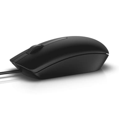 DELL EMC DELL MS116, Molempikätinen, Optinen, USB A-tyyppi, 1000 DPI, Musta