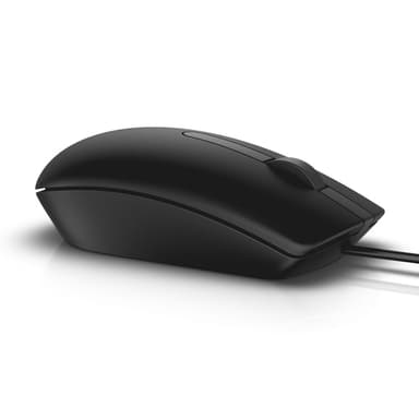 DELL EMC DELL MS116, Molempikätinen, Optinen, USB A-tyyppi, 1000 DPI, Musta