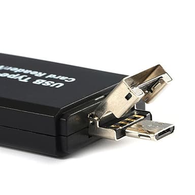 3in1 Muistikortinlukija USB/MicroUSB/USB Tyyppi C