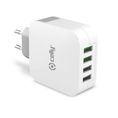 Celly USB-laturi 4xUSB 4.8A (24W)