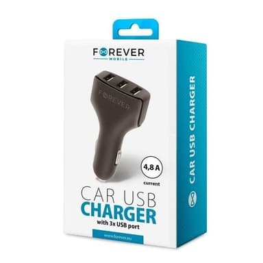 Forever CC-05 autolaturi 4,8 A - 3 USB portilla