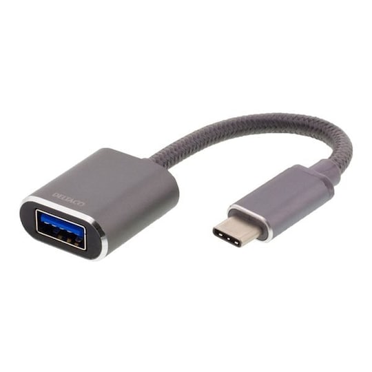 USB-C 3.1 - USB-A OTG sovitin, tähtiharmaa
