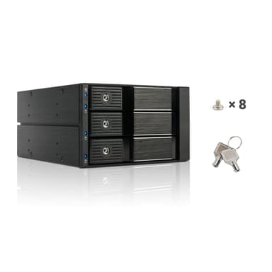 Fantec BP-SA2131 2x 5,25" Liitinpaneeli Musta