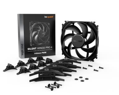 be quiet! SILENT WINGS PRO 4 | 140mm PWM Tietokonekotelo Tuuletin 14 cm Musta 1 kpl
