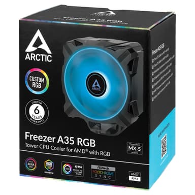 ARCTIC Freezer A35 RGB Suoritin Jäähdytin 11,2 cm Musta 1 kpl