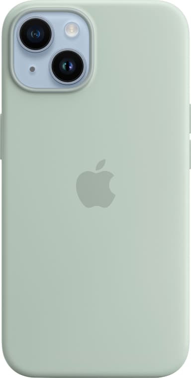 iPhone 14 MagSafe silikoninen suojakuori (agave)