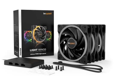 be quiet! Light Wings | 120mm PWM Triple Pack high-speed Tietokonekotelo Tuuletin 12 cm Musta 3 kpl