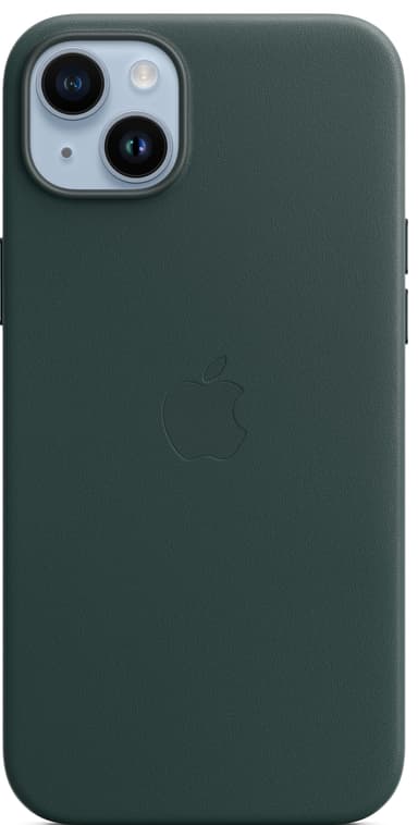 iPhone 14 Plus nahkainen suojakuori (metsänvihreä)