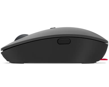 Lenovo Go, Molempikätinen, Optinen, Langaton RF, 2400 DPI, Musta, Harmaa