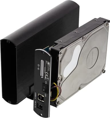 Deltaco MAP-GD34U3 tallennusaseman kotelo HDD-kotelo Musta 3.5"