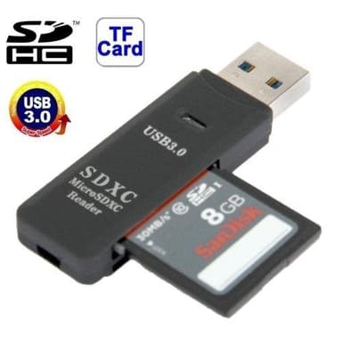 USB 3.0 Kortinlukija - Micro-SD och SD(HC)