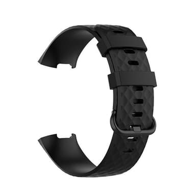 Silikoniranneke Fitbit Charge4 / Charge 3 - S Musta
