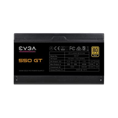 EVGA SuperNOVA 550 GT virtalähdeyksikkö 550 W 24-pin ATX ATX Musta