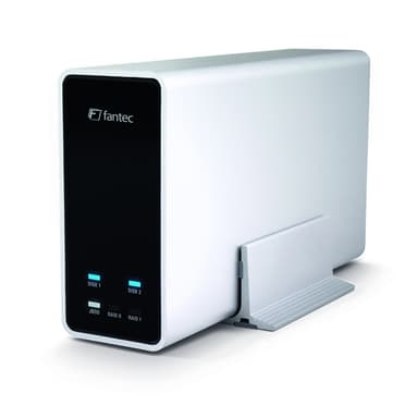 Fantec mobiRAID X2 HDD-/SSD-kotelo Valkoinen 2.5"