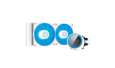 DeepCool GAMMAXX L240 A-RGB WH Suoritin All-in-one-nesteenjäähdytin 12 cm Valkoinen 1 kpl