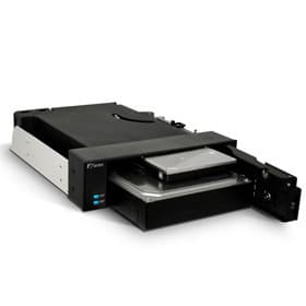 Fantec MR-2535DUAL 13,3 cm (5.25") Liitinpaneeli Musta