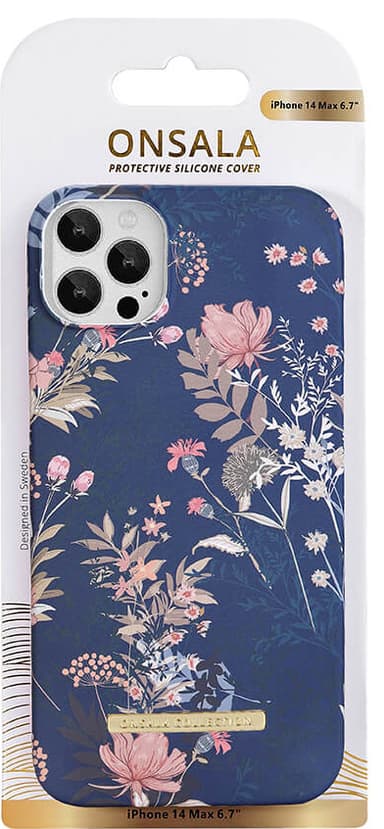 Onsala Fashion iPhone 14 Plus suojakuori (Dark Flower)