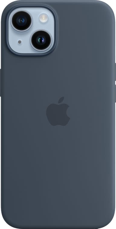 iPhone 14 MagSafe silikoninen suojakuori (myrskynsininen)