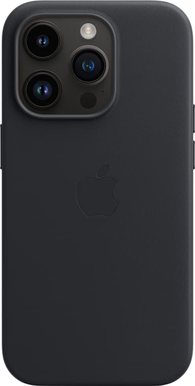iPhone 14 Pro nahkainen suojakuori (keskiyö)