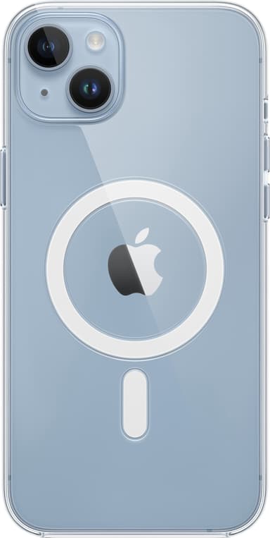 iPhone 14 Plus läpinäkyvä suojakuori MagSafe-tuella