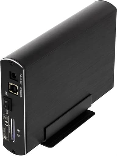 Deltaco MAP-GD34U3 tallennusaseman kotelo HDD-kotelo Musta 3.5"