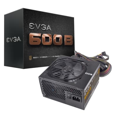 EVGA 600B virtalähdeyksikkö 600 W 24-pin ATX ATX Musta