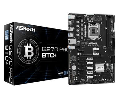 Asrock Q270 Pro BTC+ Intel® Q270 LGA 1151 (pistoke H4) ATX