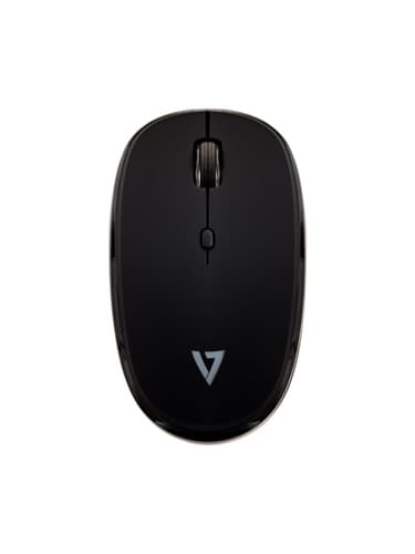 V7 MW550BT, Ambidextrous, Bluetooth, 1600 DPI, Svart