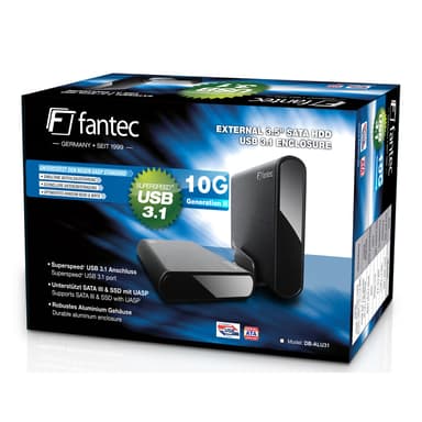 Fantec DB-ALU31 HDD-kotelo Musta 3.5"