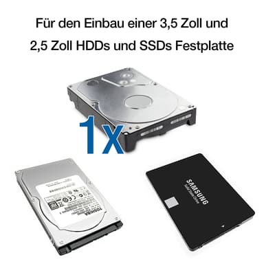 Fantec DB-ALU31 HDD-kotelo Musta 3.5"