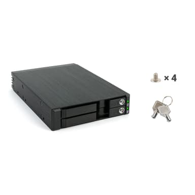 Fantec MR-25DUAL HDD-/SSD-kotelo Musta