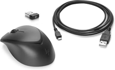 HP :n langaton Premium-hiiri, Molempikätinen, Laser, Langaton RF, 1200 DPI, Musta