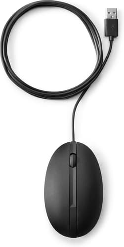 HP Wired Desktop 320M -hiiri, Molempikätinen, Optinen, USB A-tyyppi, 1000 DPI, Musta