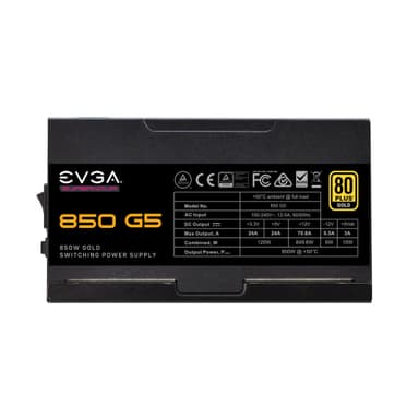 EVGA 220-G5-0850-X2 virtalähdeyksikkö 850 W 20+4 pin ATX ATX Musta
